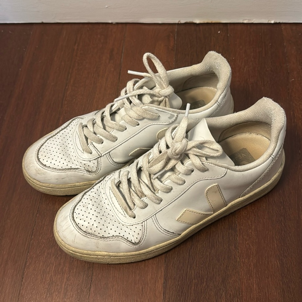 Veja V-10 All White Sneakers